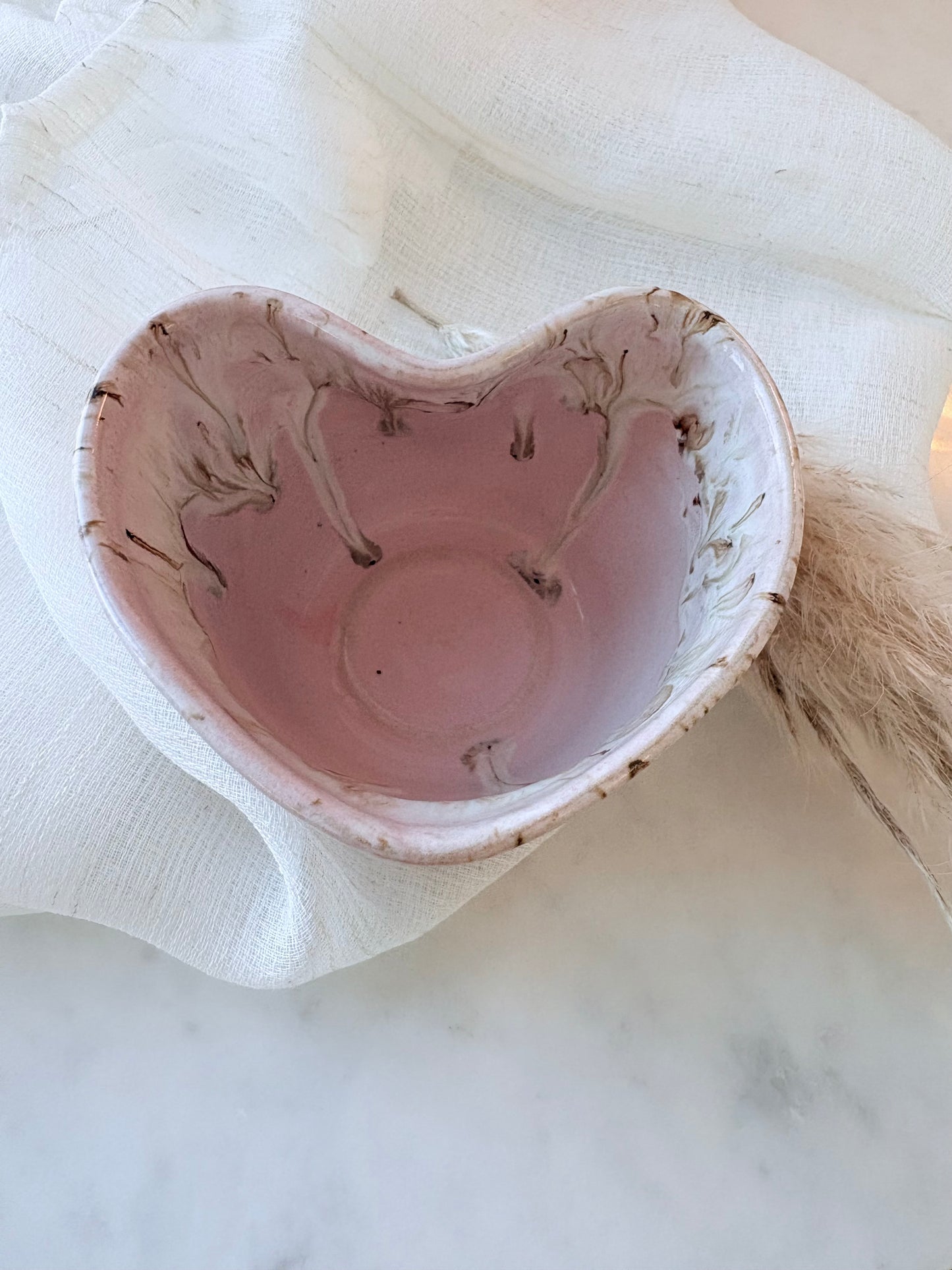 Hjerteskål lyserød 10 cm