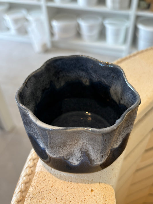 Blå havkop med bølger 300 ml.