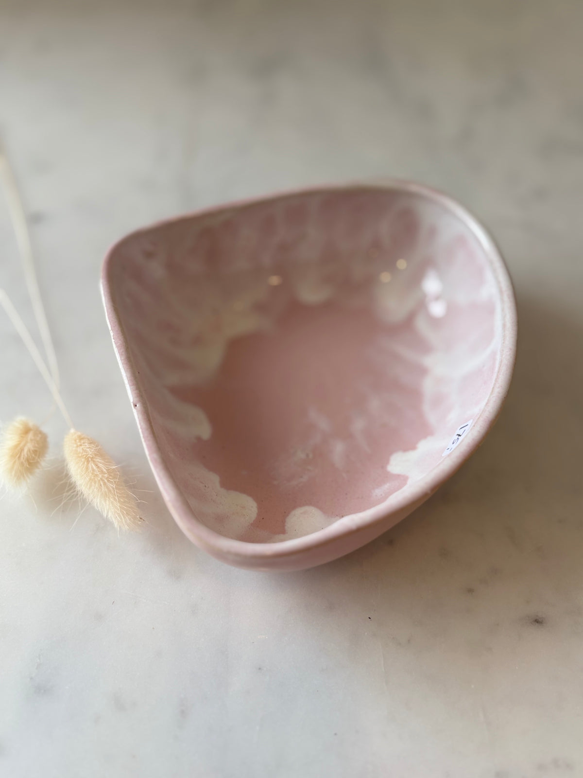 2. Trekantet lyserød skål🌸