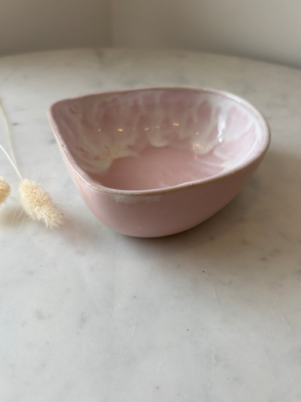 2. Trekantet lyserød skål🌸