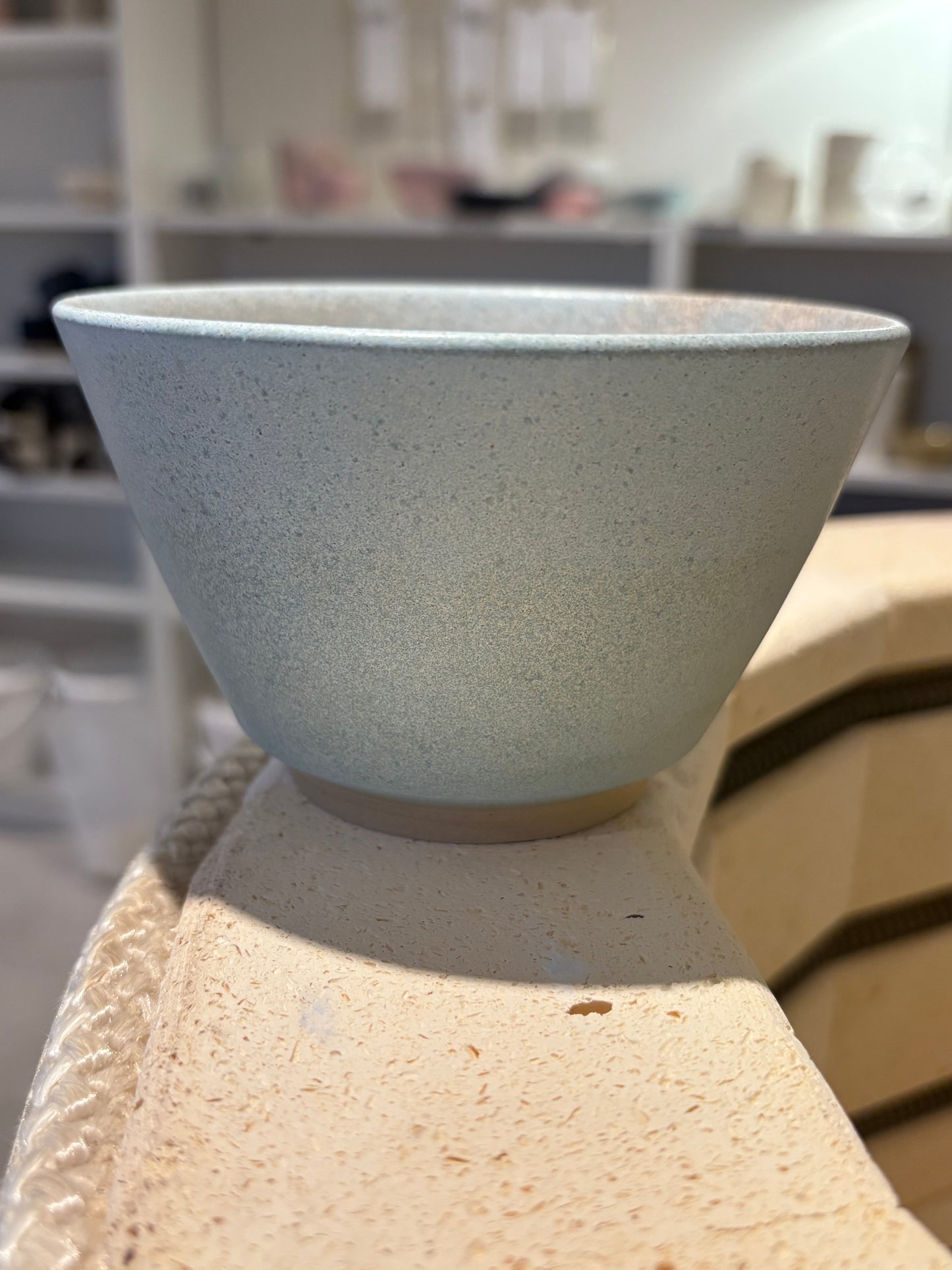 Drejet turkis skål 12 cm